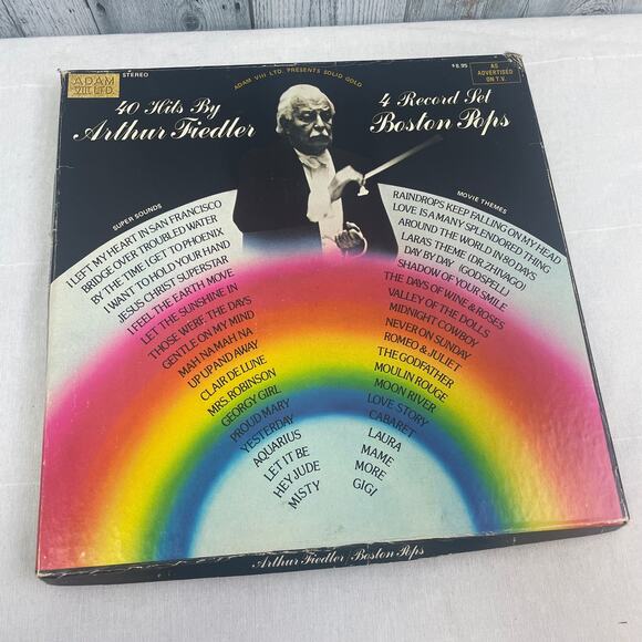 Vintage 40 Hits by Arthur Fiedler Boston Pops 4 Vinyl Record Album Set Adam VII - Picture 2 of 2